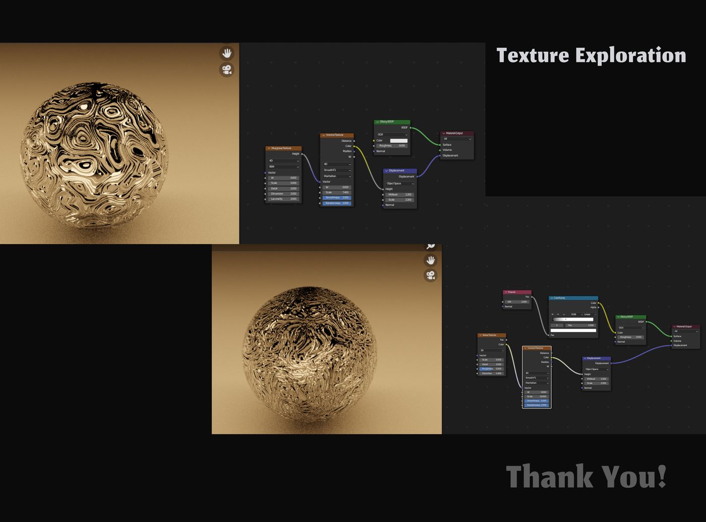 Procedural texture variations and their shader node graphs